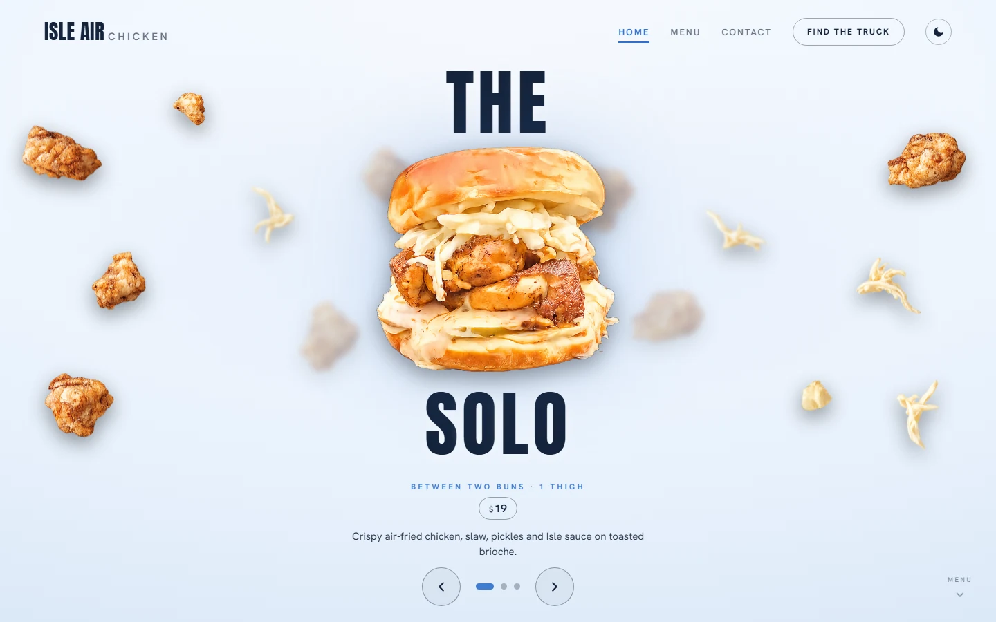 Isle Air Chicken website by VDT Sites, food truck on Vancouver Island, BC