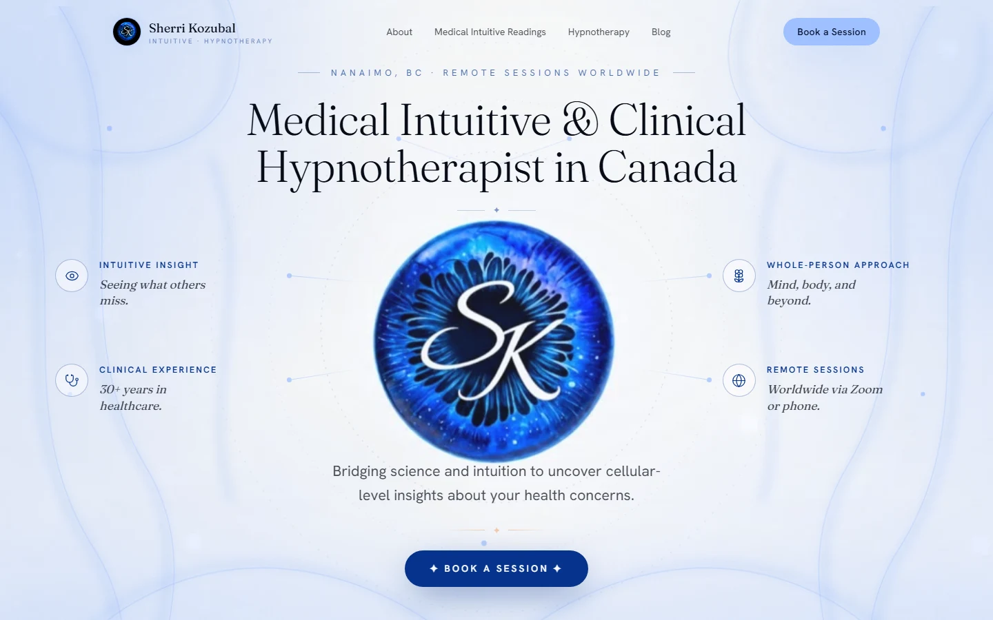 Sherri Kozubal website by VDT Sites, clinical hypnotherapy in Nanaimo, BC